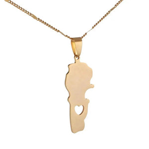 Lebanon Map Necklace