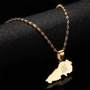 Lebanon Map Necklace