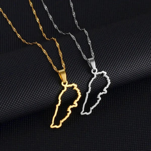 Lebanon Map Necklace
