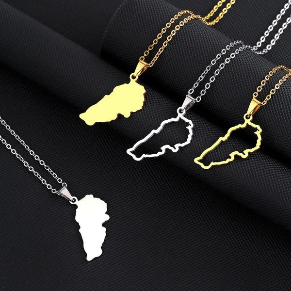 Lebanon Map Necklace