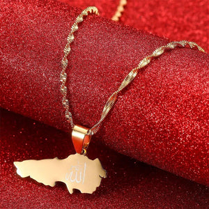 Lebanon Map Necklace