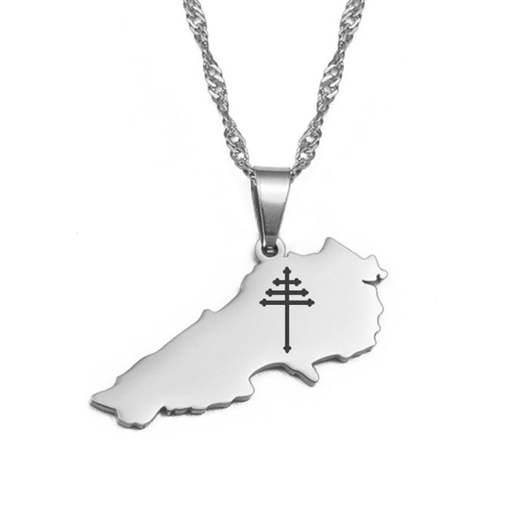 Lebanon Map Necklace