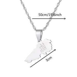 Lebanon Map Necklace