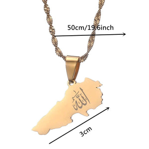 Lebanon Map Necklace