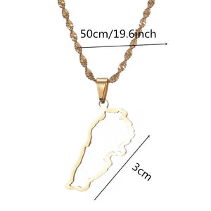 Lebanon Map Necklace