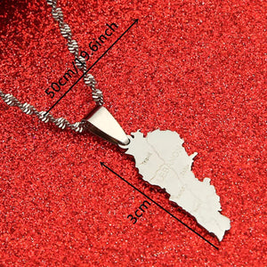 Lebanon Map Necklace