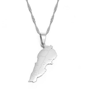 Lebanon Map Necklace