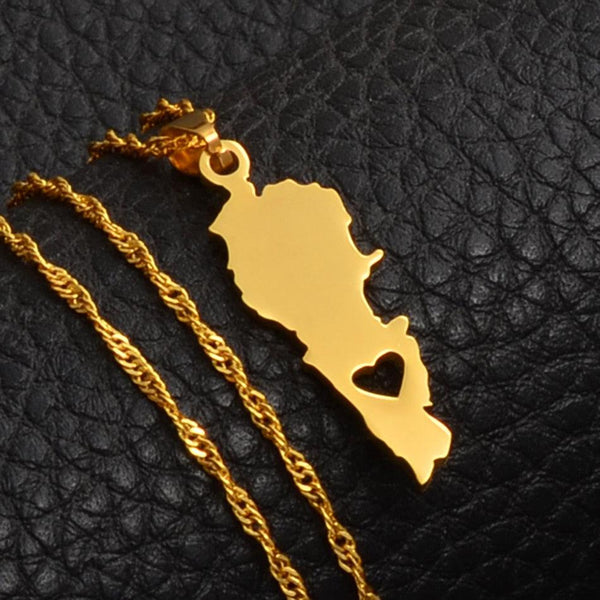 Lebanon Map Necklace