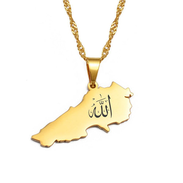 Lebanon Map Necklace