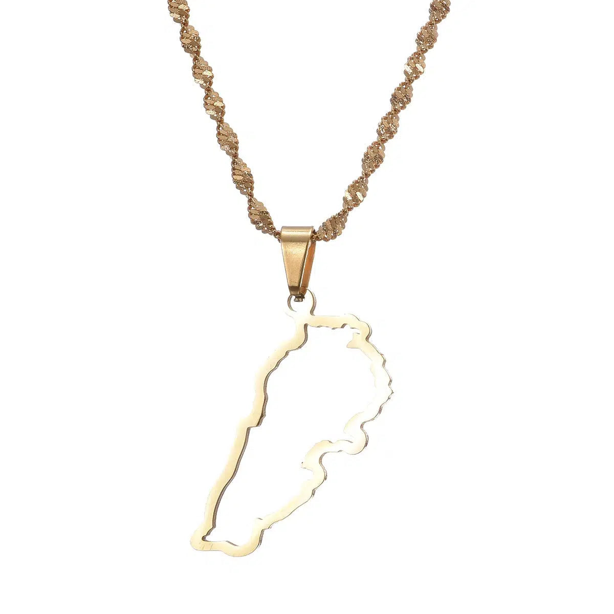 Lebanon Map Necklace