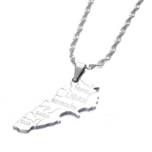 Lebanon Map Necklace