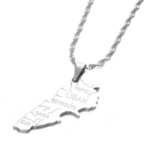 Lebanon Map Necklace