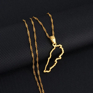 Lebanon Map Necklace