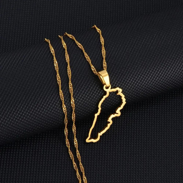 Lebanon Map Necklace