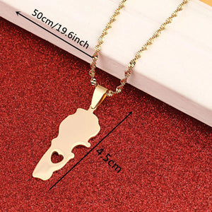 Lebanon Map Necklace