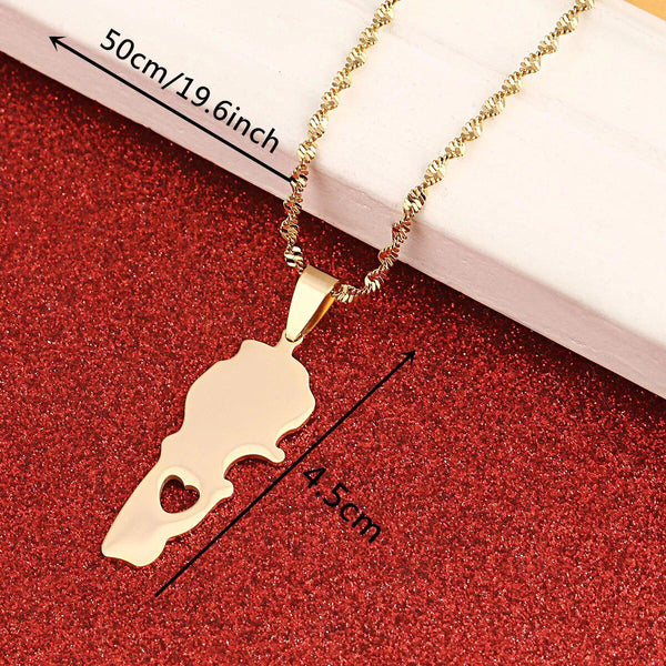 Lebanon Map Necklace