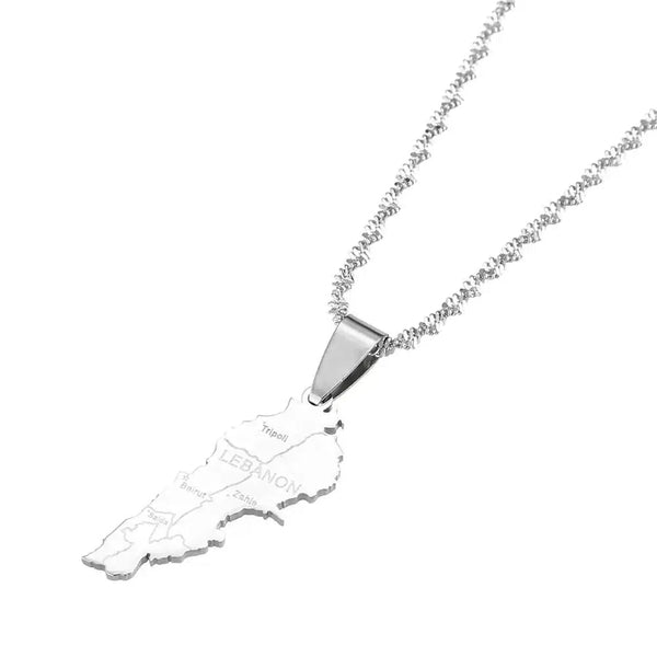 Lebanon Map Necklace