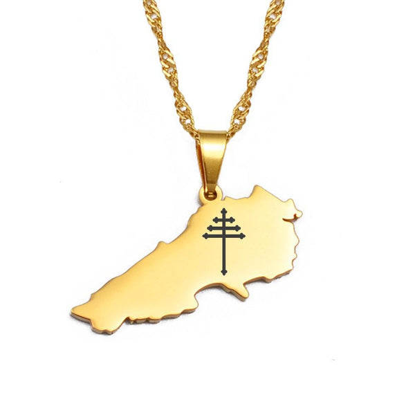 Lebanon Map Necklace