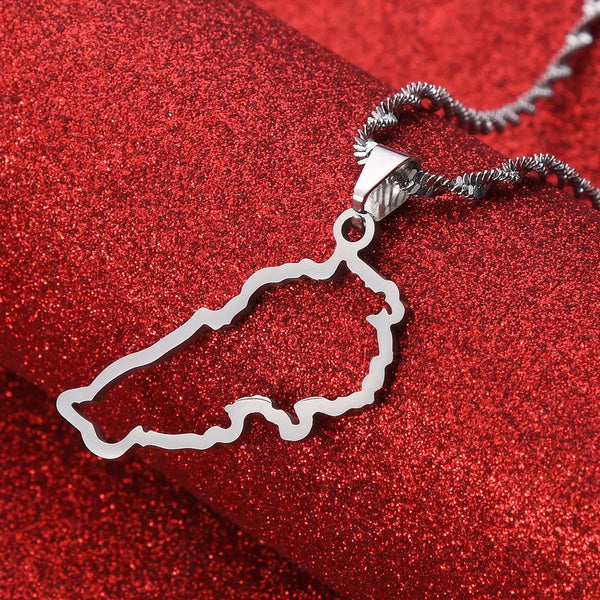 Lebanon Map Necklace