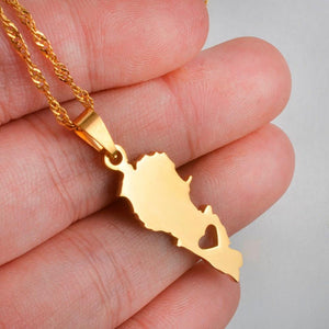 Lebanon Map Necklace