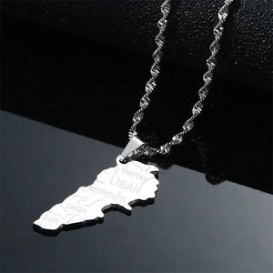 Lebanon Map Necklace