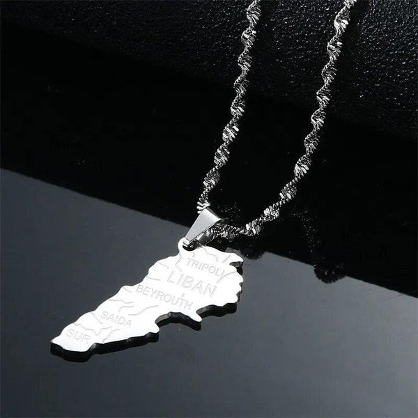 Lebanon Map Necklace