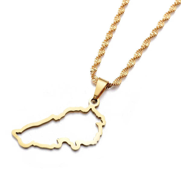 Lebanon Map Necklace