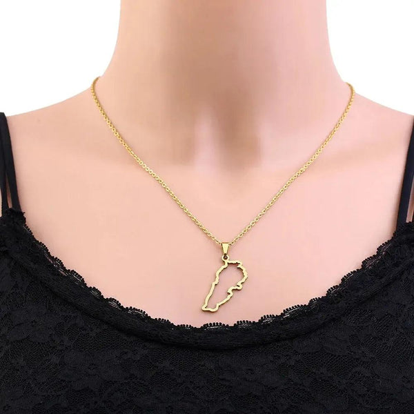 Lebanon Map Necklace