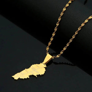 Lebanon Map Necklace