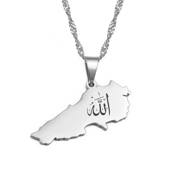 Lebanon Map Necklace