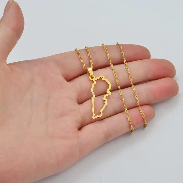 Lebanon Map Necklace