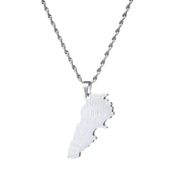 Lebanon Map Necklace