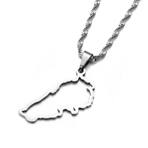 Lebanon Map Necklace