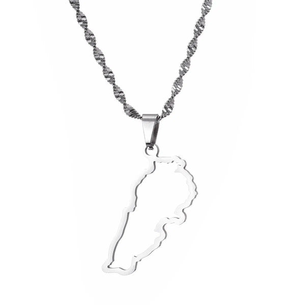 Lebanon Map Necklace