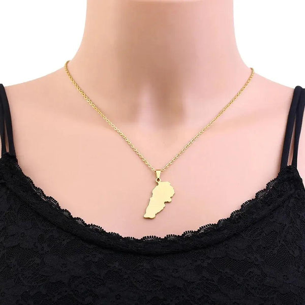 Lebanon Map Necklace