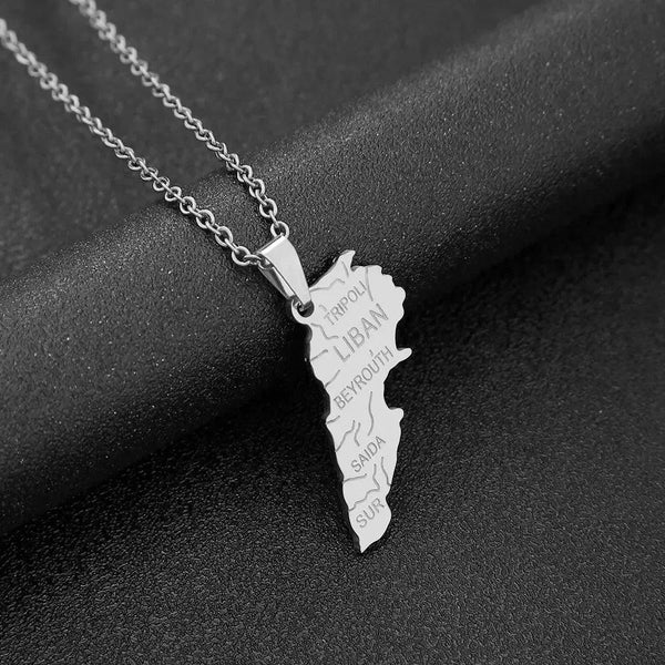 Lebanon Map Necklace