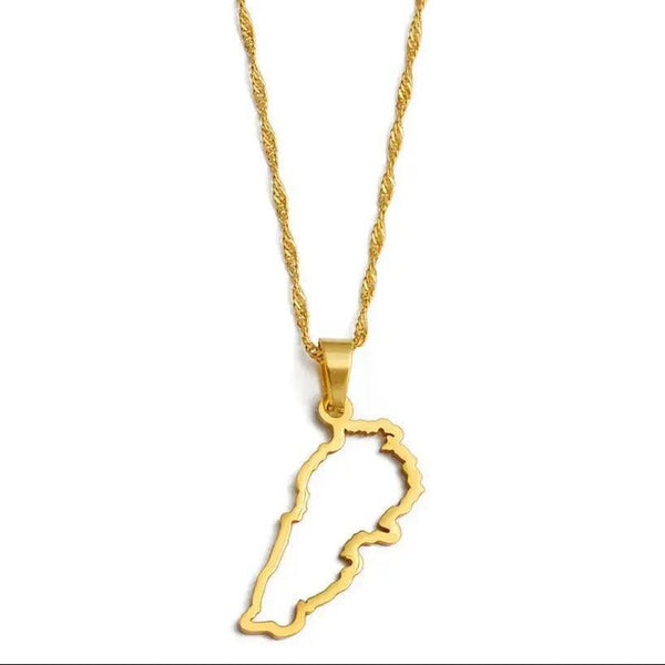 Lebanon Map Necklace