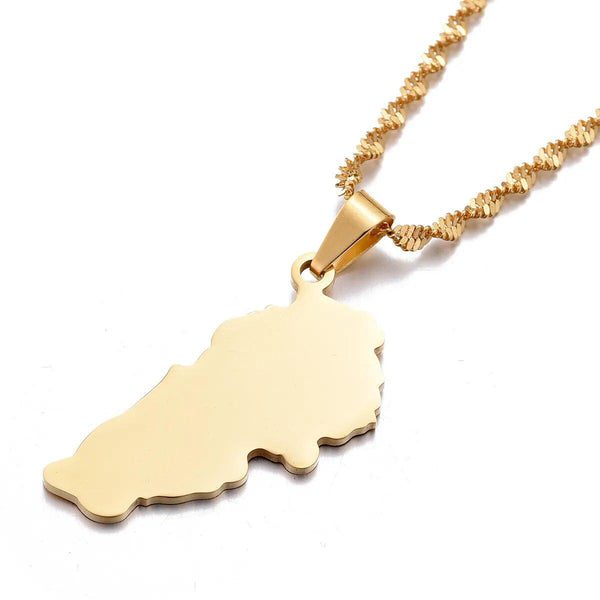 Lebanon Map Necklace