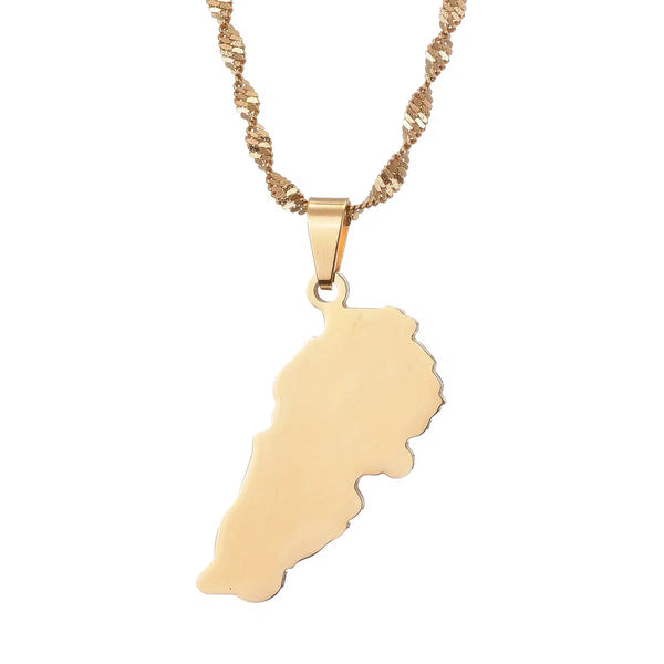 Lebanon Map Necklace