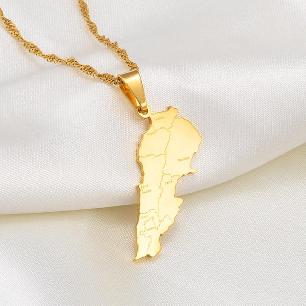 Lebanon Map Necklace