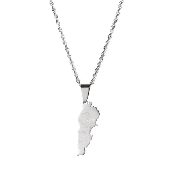 Lebanon Map Necklace