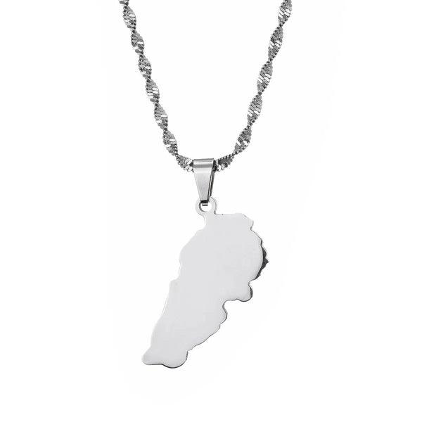 Lebanon Map Necklace