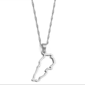Lebanon Map Necklace