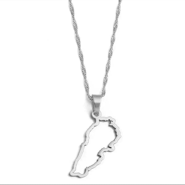Lebanon Map Necklace