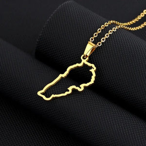 Lebanon Map Necklace