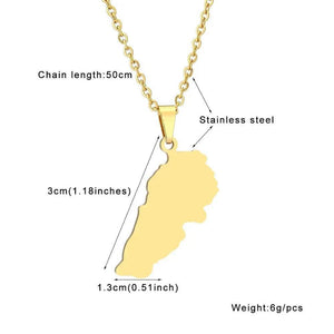 Lebanon Map Necklace