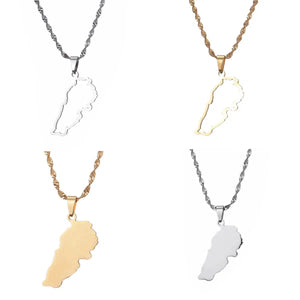 Lebanon Map Necklace