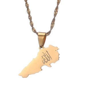 Lebanon Map Necklace