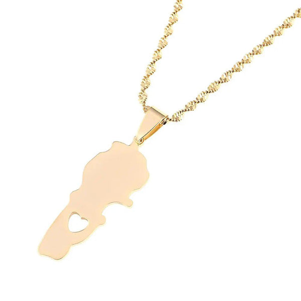 Lebanon Map Necklace