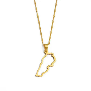 Lebanon Map Necklace